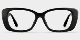 Hannah Black Rectangle Glasses1