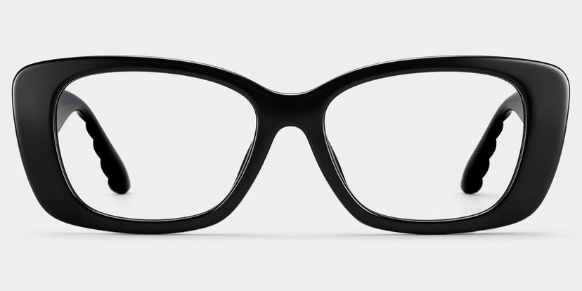 Hannah Black Rectangle Glasses