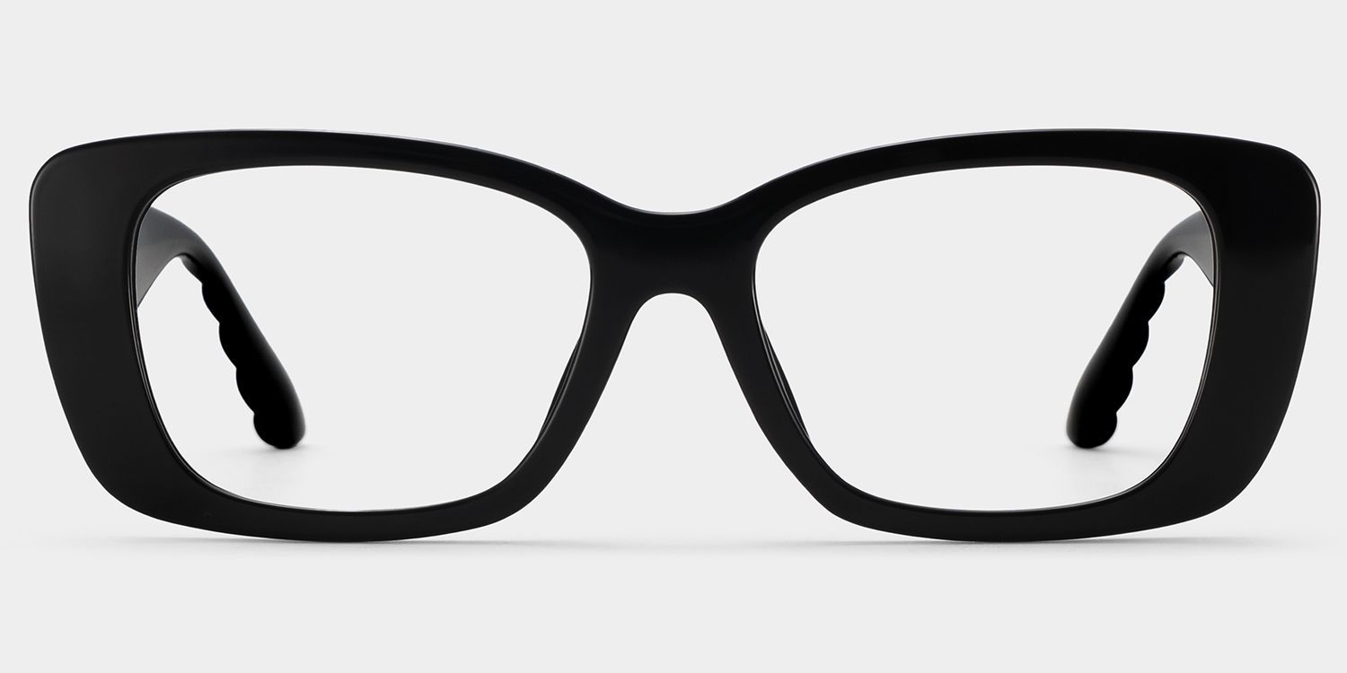 Hannah Black Rectangle Frame Eyeglasses | ZEELOOL1