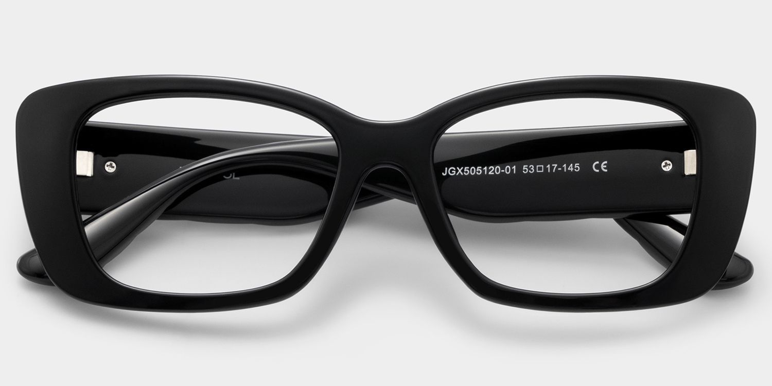 Hannah Black Rectangle Frame Eyeglasses | ZEELOOL2