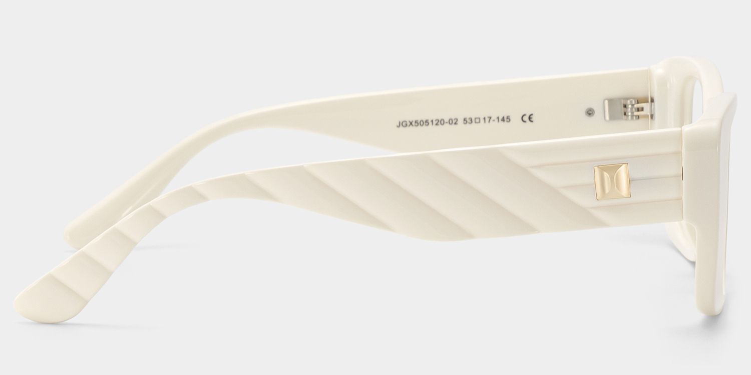 Hannah White Rectangle Frame Eyeglasses | ZEELOOL3