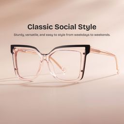 Twolla Square Beige Glasses0