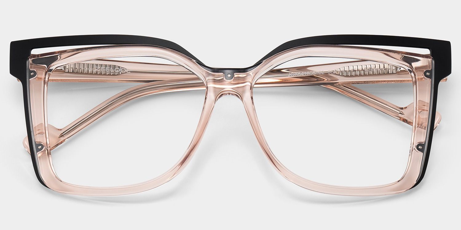Twolla Square Beige Glasses and Black Edge Frame | ZEELOOL2