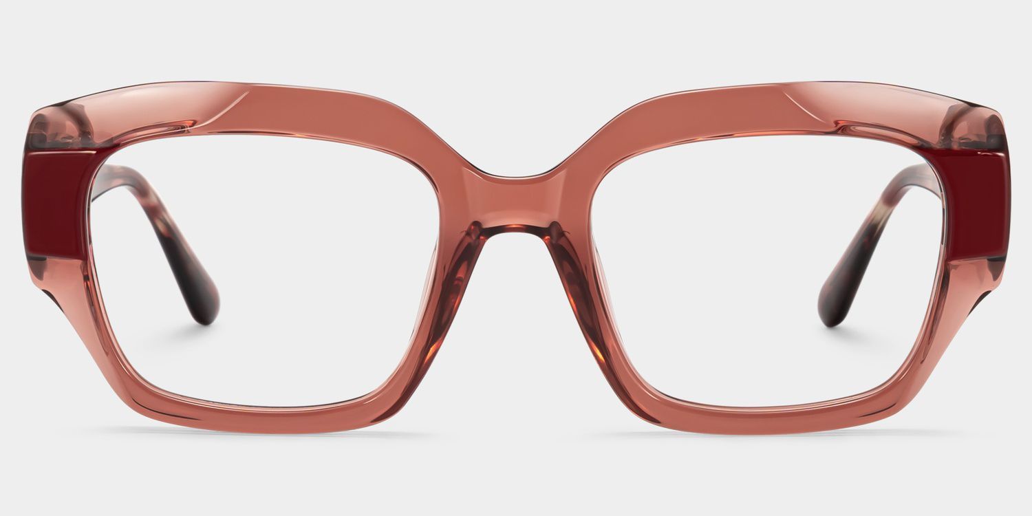 Sonnet Red Square Glasses | ZEELOOL1