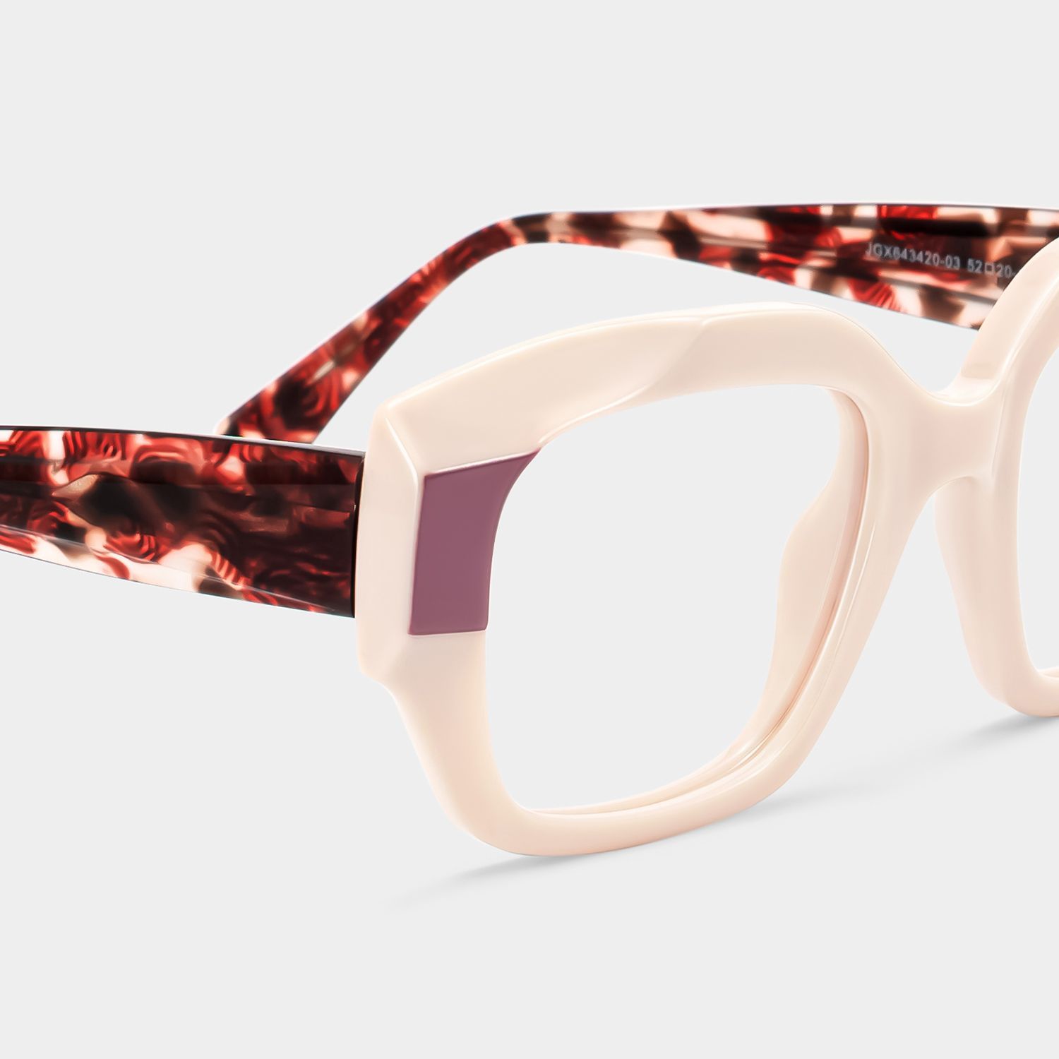 Sonnet Pink Square Glasses | ZEELOOL5