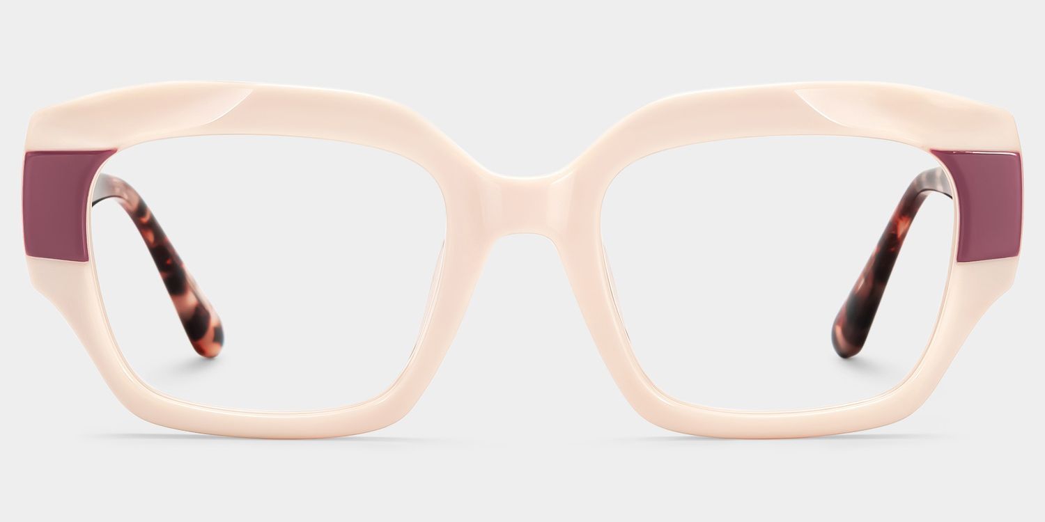 Sonnet Pink Square Glasses | ZEELOOL1
