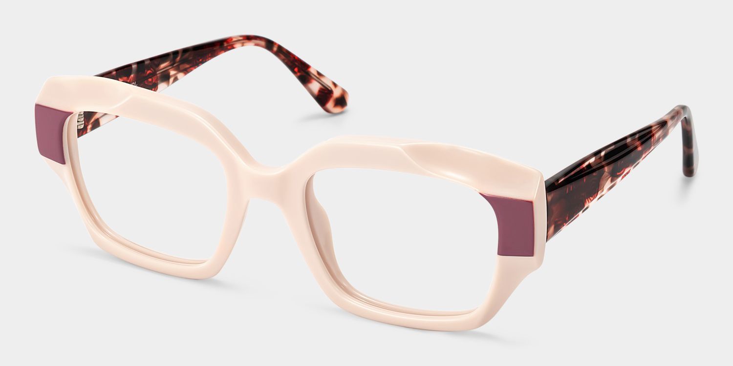 Sonnet Pink Square Glasses | ZEELOOL3