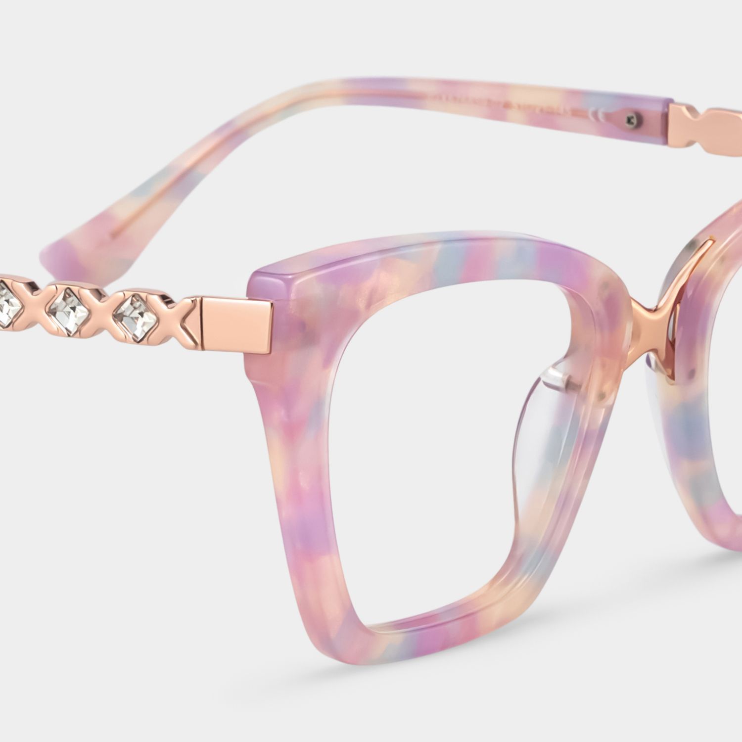 Darlyn Soft Pink Glasses in Cateye Full-Frame  | Zeelool5