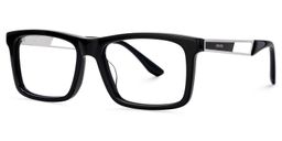 Osvaldo Rectangle Black Glasses2