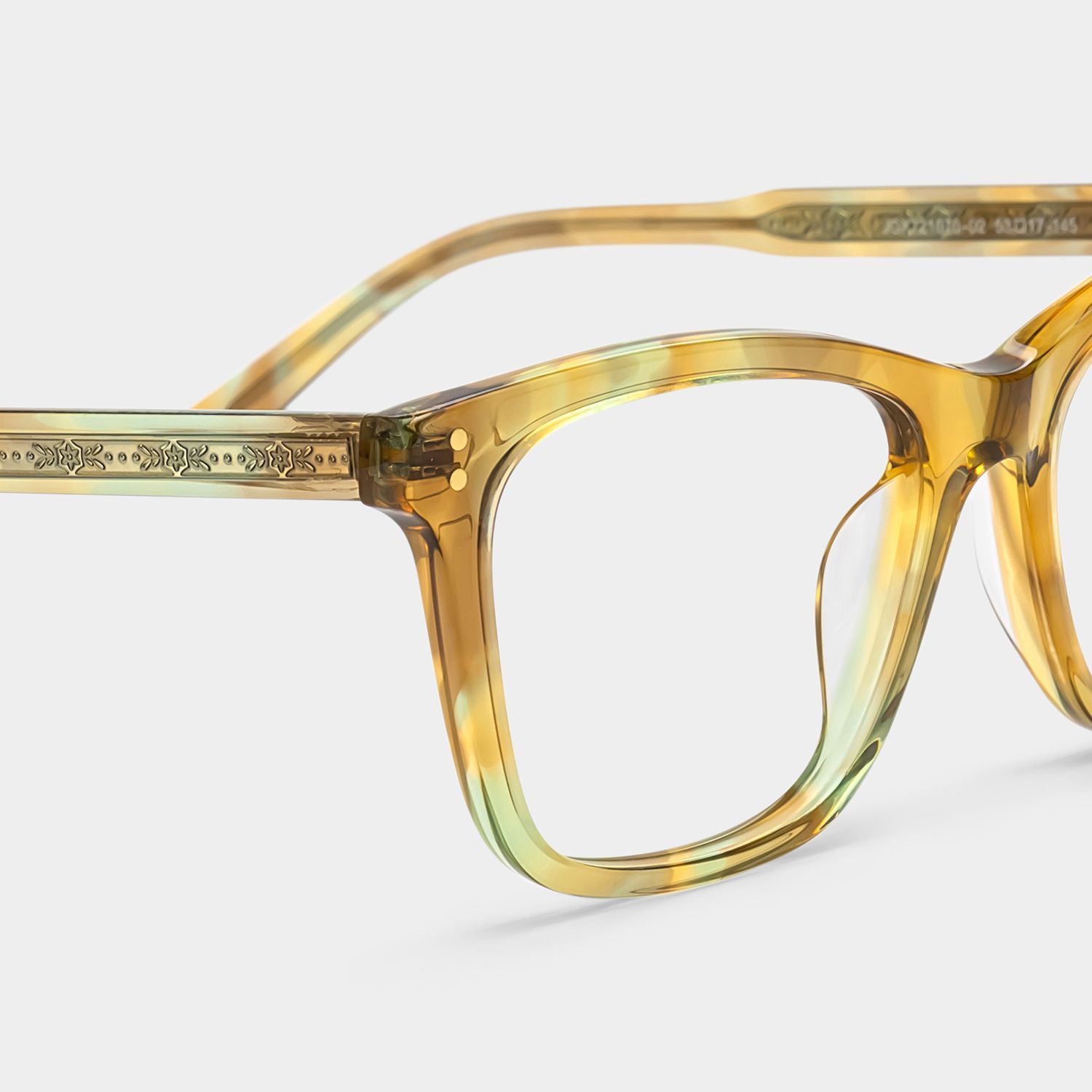 Tyler Floral Prescription Tortoise Square Glasses | ZEELOOL5
