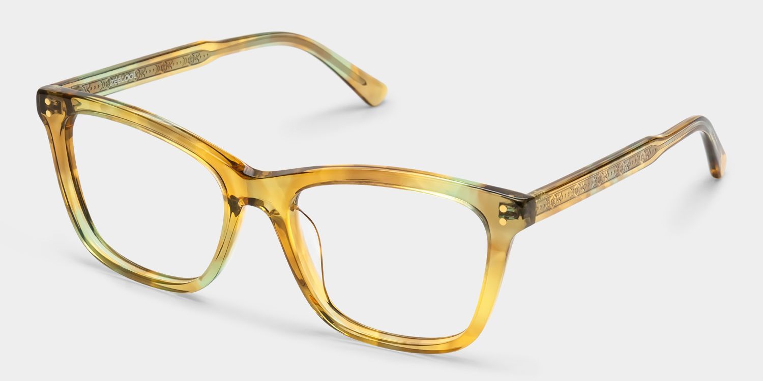 Tyler Floral Prescription Tortoise Square Glasses | ZEELOOL3