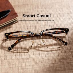 Braidsby Tortoise Browline Glasses0
