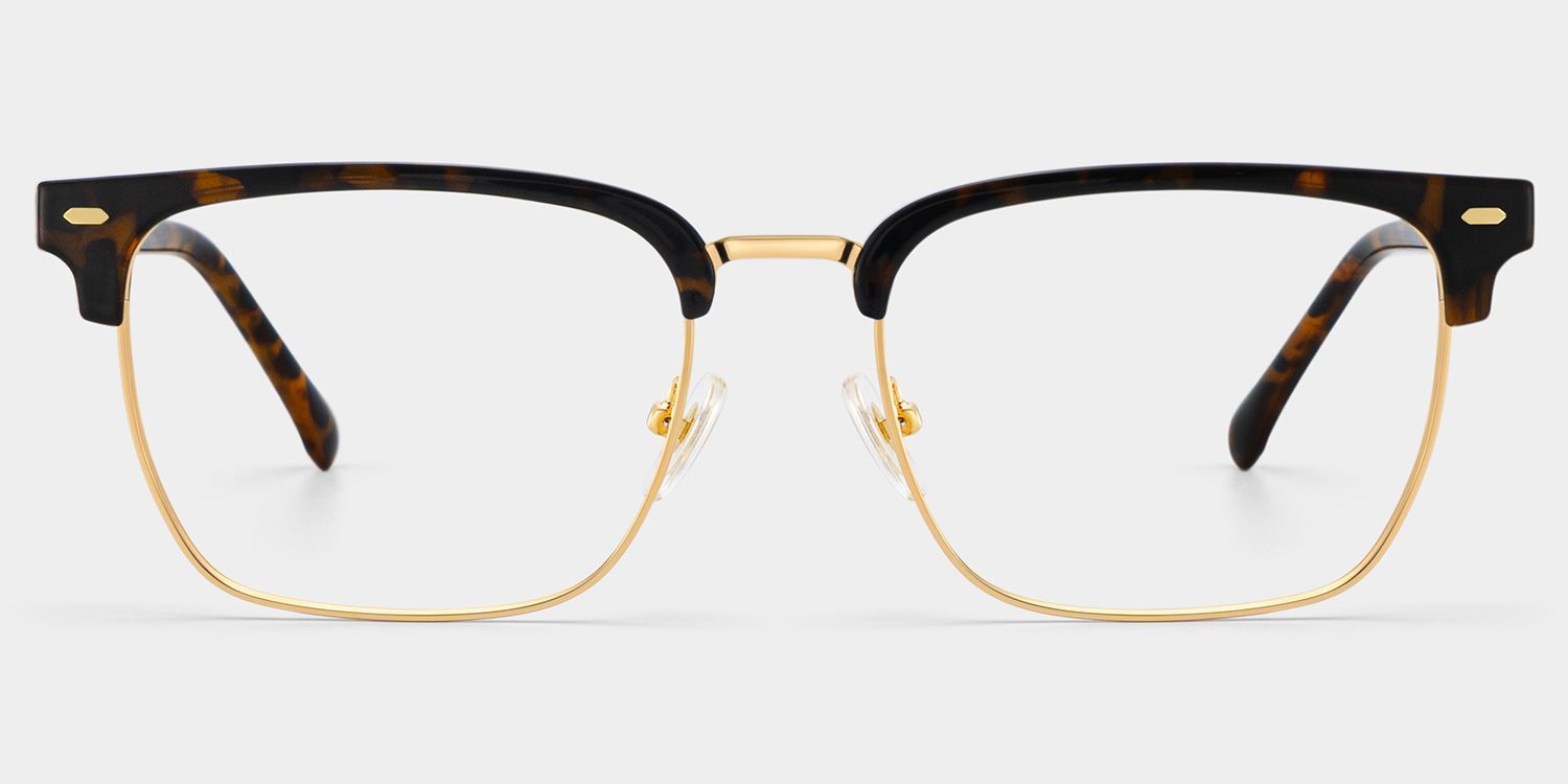 Braidsby Tortoise Browline Mixed Frame Glasses for Men | ZEELOOL0