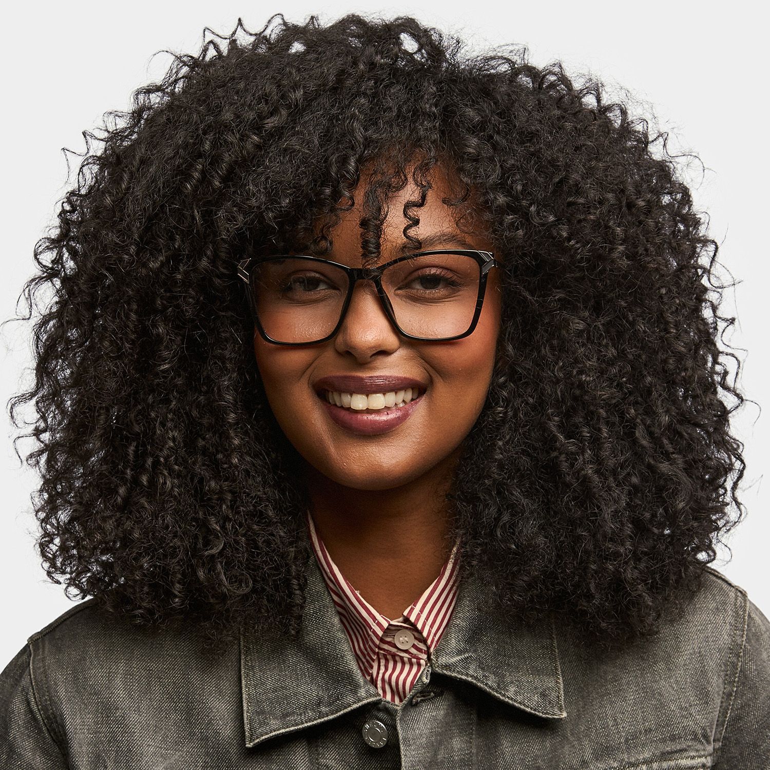Tricee Square Black Glasses With Gold Arms For Females | Zeelool0