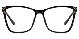 Tricee Square Black Glasses2
