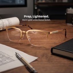 Peyton Gold Browline Glasses0