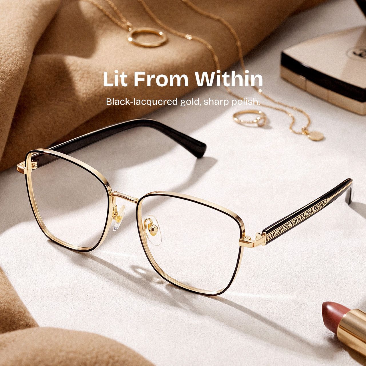 Lucille Black Butterfly Glasses | ZEELOOL0