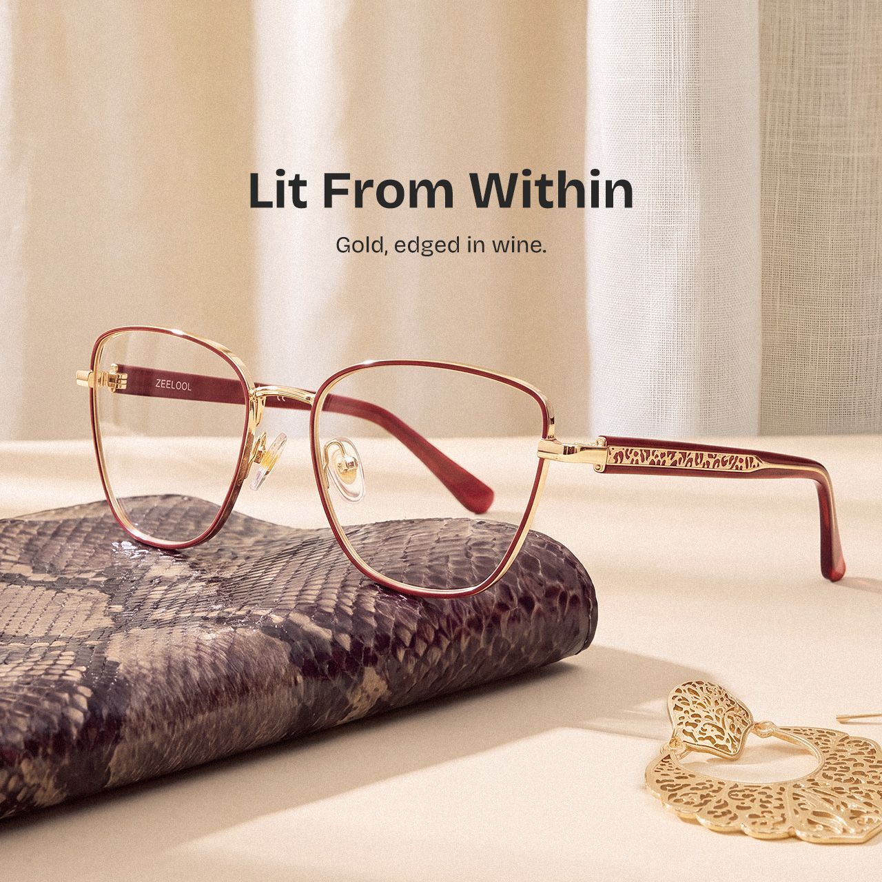 Lucille Red Butterfly Glasses | ZEELOOL0