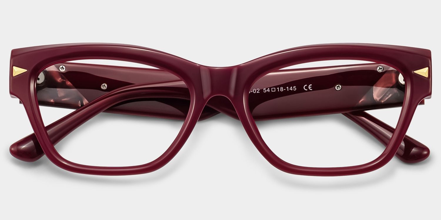 Briar Burgundy Cat-Eye Glasses | ZEELOOL2