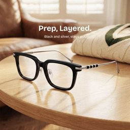 Rayne Black Square Glasses0