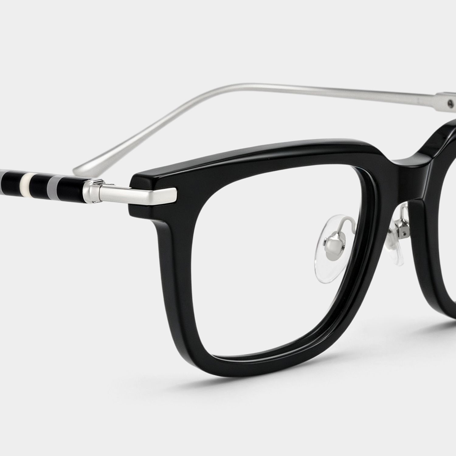 Rayne Black Square Thin Frame Glasses for Men | ZEELOOL5