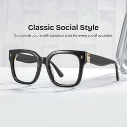 Scicluna Square Black Glasses0
