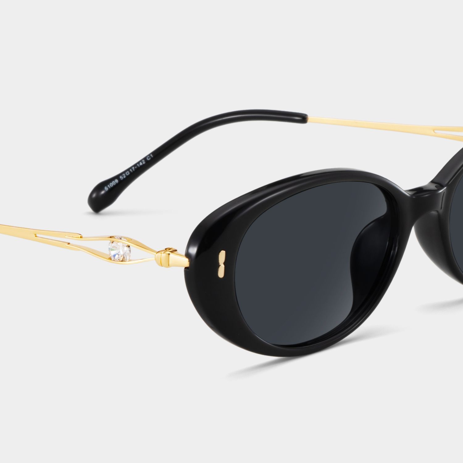 Blaire Oval Black Prescription Sunglasses | ZEELOOL4