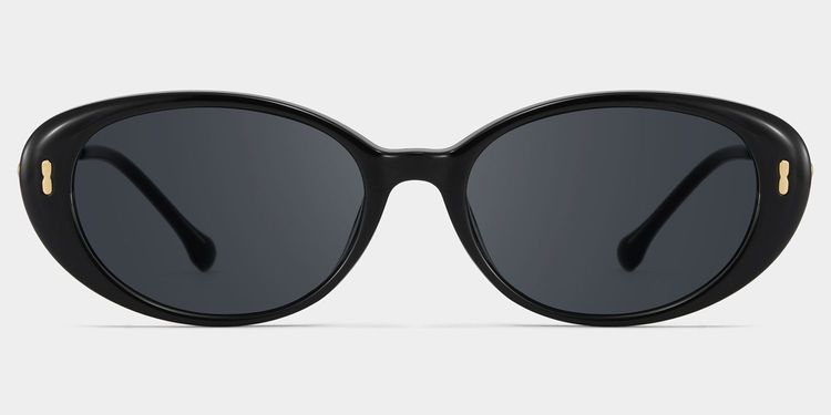 Blaire Black Oval Sunglasses