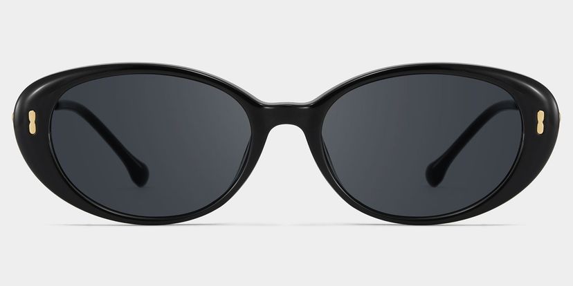 Blaire Black Oval Sunglasses