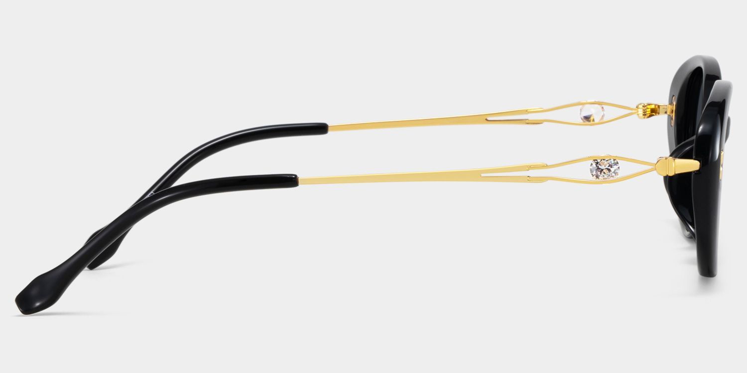 Blaire Oval Black Prescription Sunglasses | ZEELOOL3