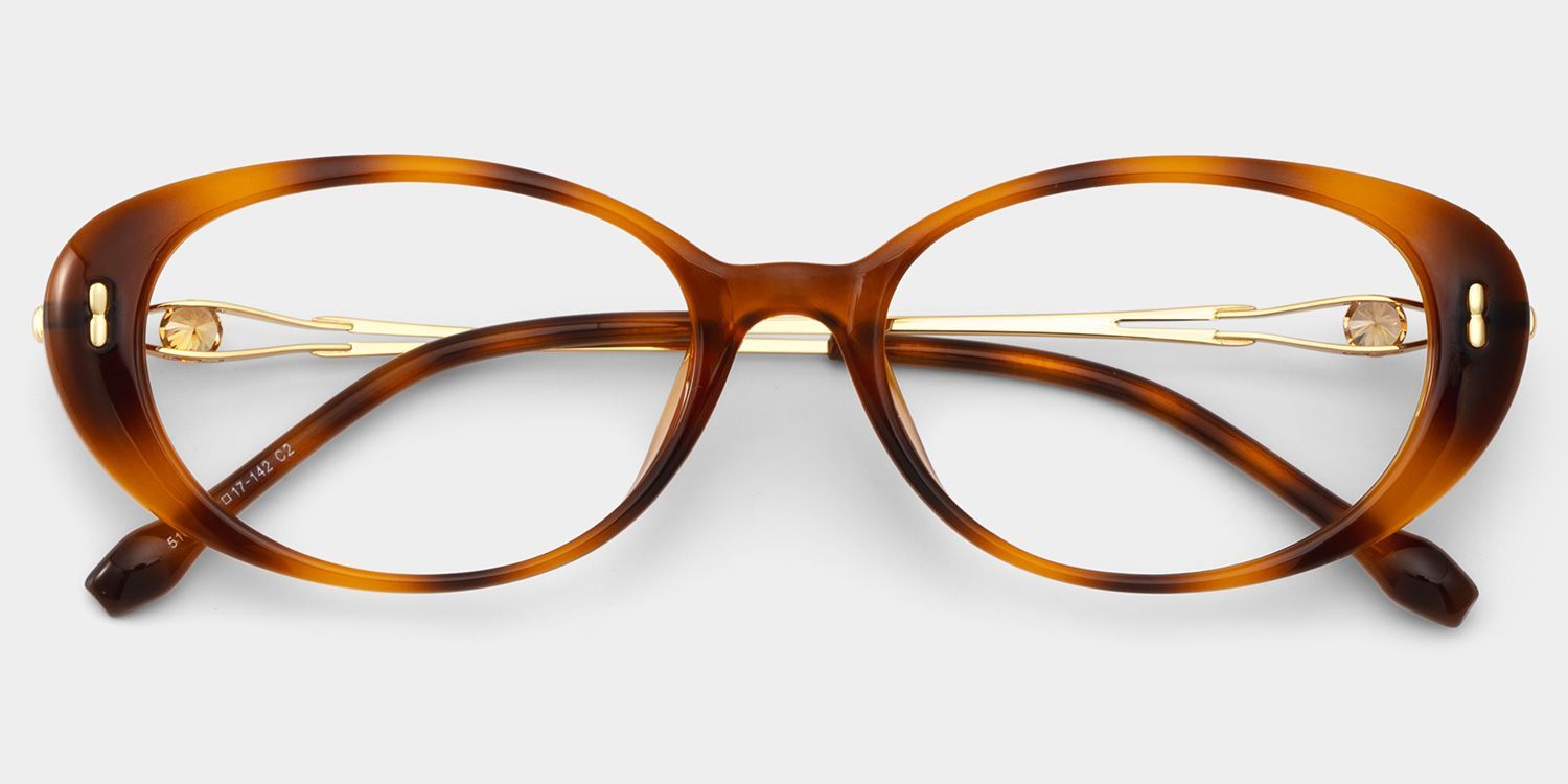 Blaire Tortoise Frame Glasses with Oval Frame Online | ZEELOOL2