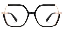 Alexia Square Black Glasses1