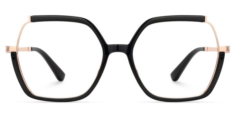 Alexia Black Square Glasses