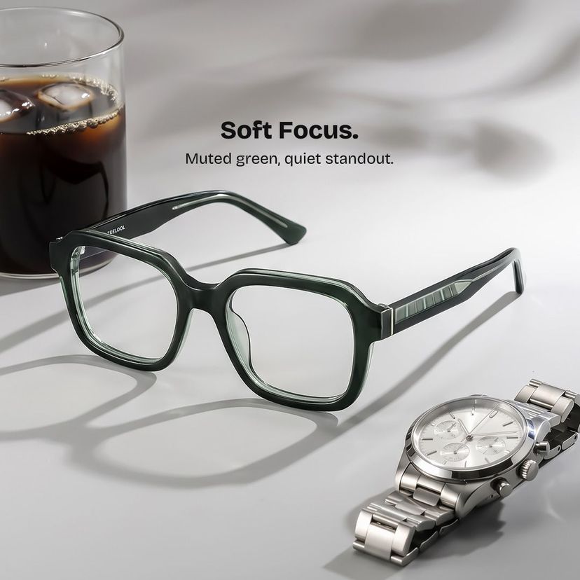 Parker Green Square Glasses
