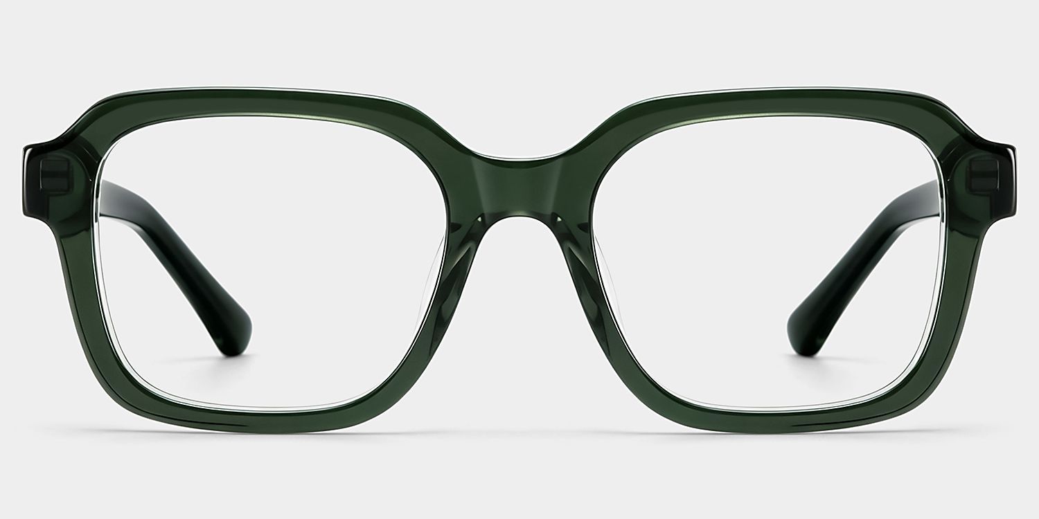 Parker Green Square Eyeglass Frames for Women | ZEELOOL1