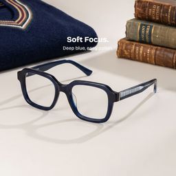 Parker Blue Square Glasses0