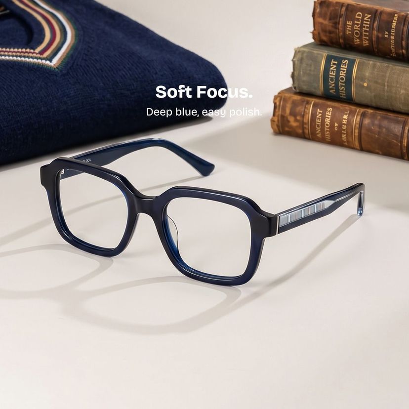 Parker Blue Square Glasses