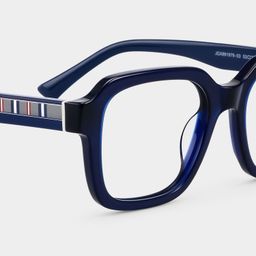 Parker Blue Square Glasses5