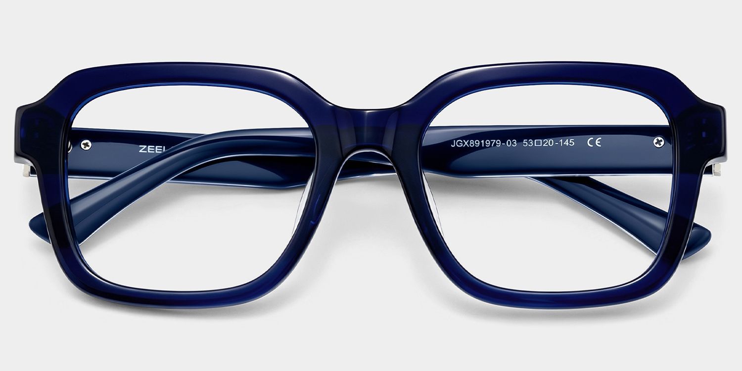 Parker Blue Square Frame Glasses for Women | ZEELOOL2