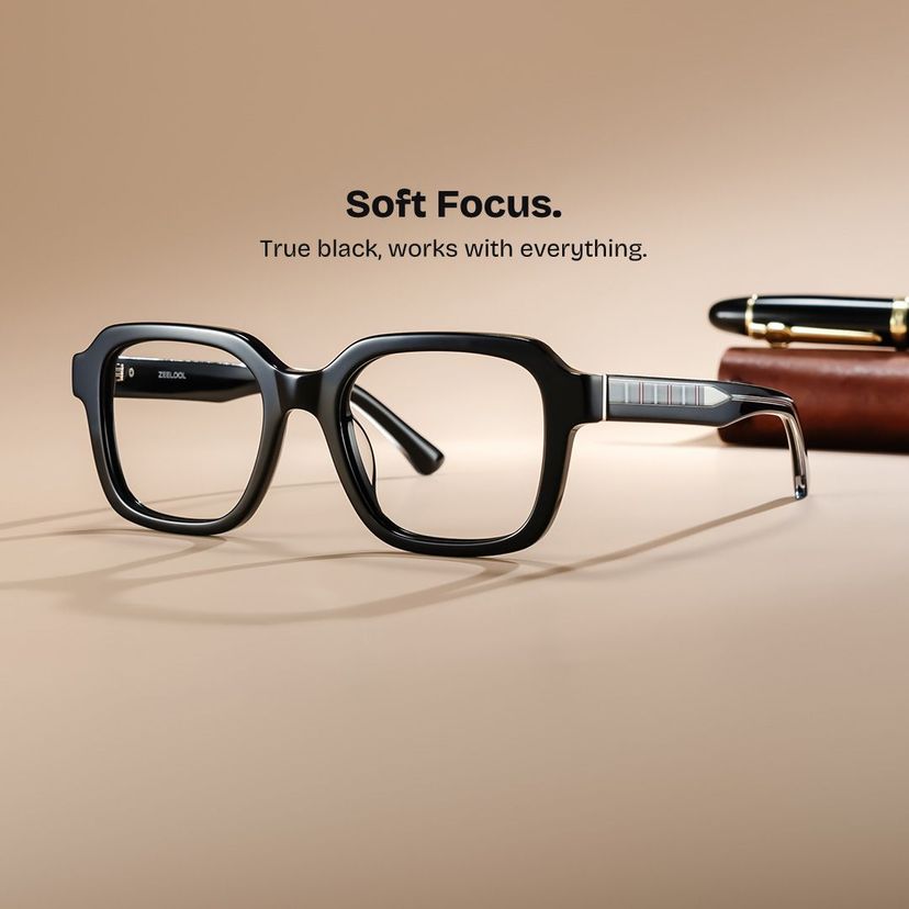 Parker Black Square Glasses