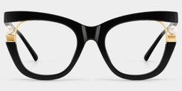 Pearl Cateye Black Glasses2