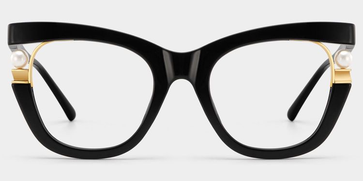 Pearl Black Cat eye Glasses