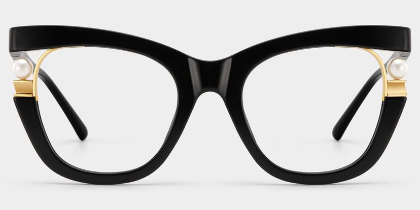 Pearl Black Cat eye Glasses
