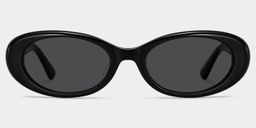 The 90s Black Oval Sunglasses1