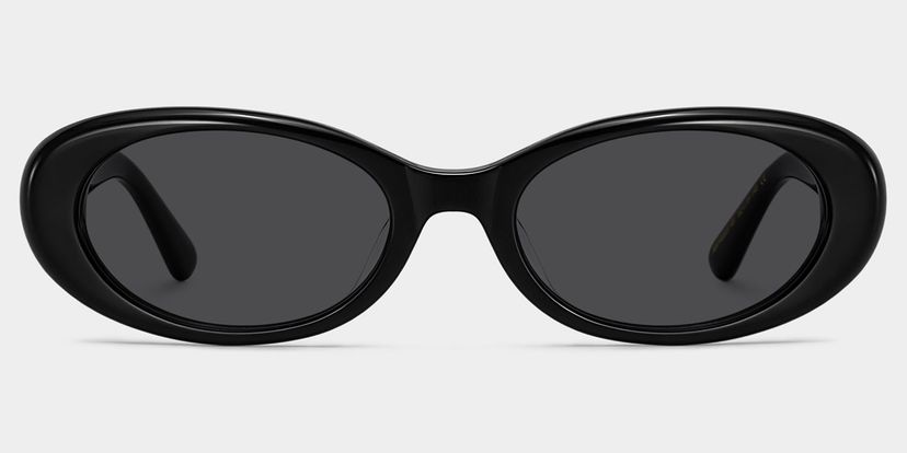The 90s Black Oval Sunglasses