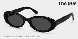 The 90s Black Oval Sunglasses3