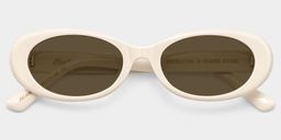 The 90s White Oval Sunglasses2