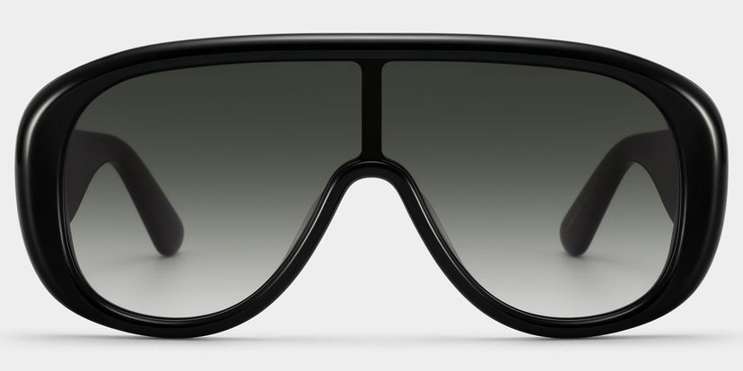 The Shield Black Aviator Sunglasses