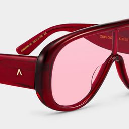 The Shield Red Aviator Sunglasses5