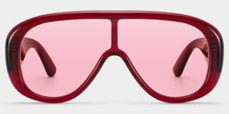 The Shield Red Aviator Sunglasses1